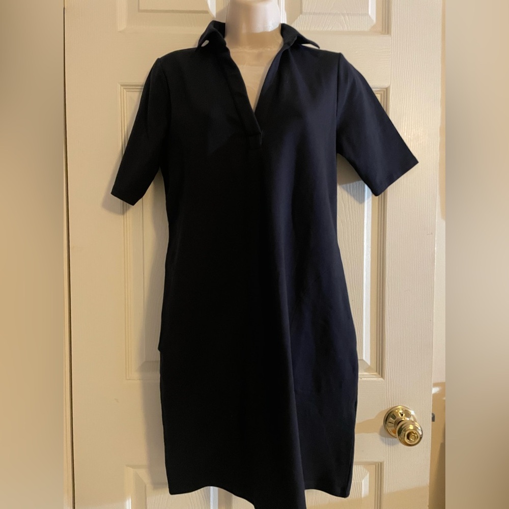 Lands' End‎ Black Short Sleeve Mini Dress